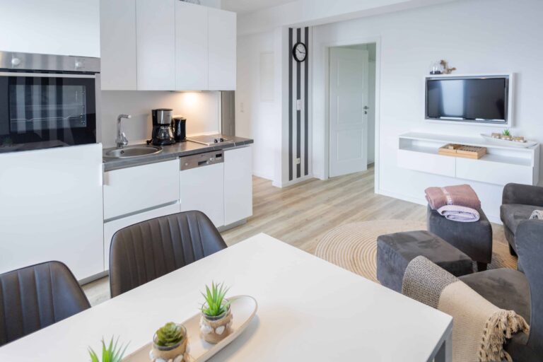 Ferienwohnung 3 Wohn- und Kochbereich